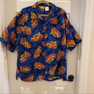 Hawaiian Tropic Party Vintage Button Down Shirt XL